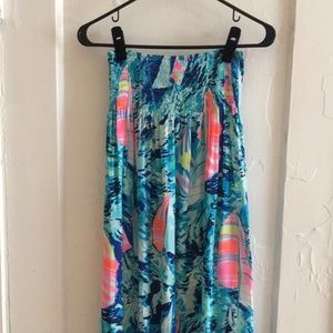 Lilly Pulitzer Bohdi Skirt in neon PIER PRESSURE